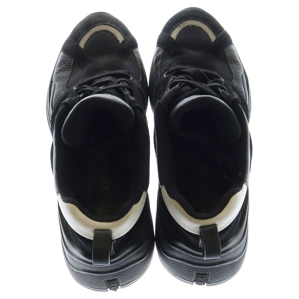 PRADA(プラダ) Chunky Trainer Sneakers チャンキー トレーナー レザー ローカットスニーカー ブラック 4E3490