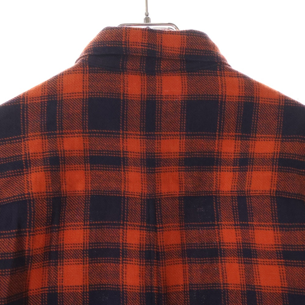 CHROME HEARTS(クロムハーツ) LOOSEENDS LS CHECK ルーズエンド 長袖チェックシャツ クロスボタンシャツ レッド JVPタグ