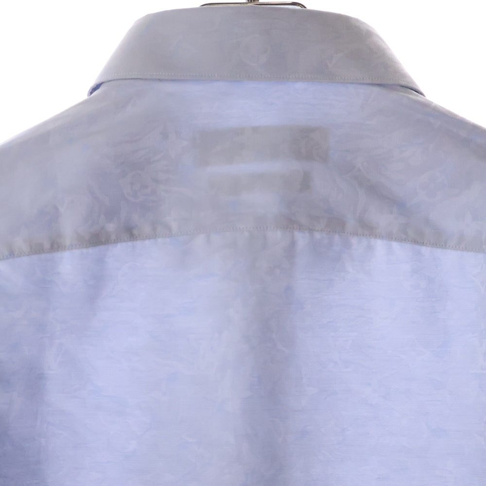 LOUIS VUITTON(ルイヴィトン) 20SS フラワー モノグラム 総柄 コットン 長袖シャツ ブルー RM201Q THJ HIS41W
