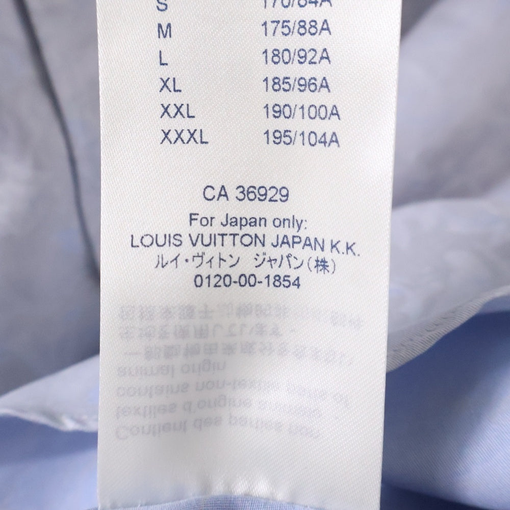 LOUIS VUITTON(ルイヴィトン) 20SS フラワー モノグラム 総柄 コットン 長袖シャツ ブルー RM201Q THJ HIS41W