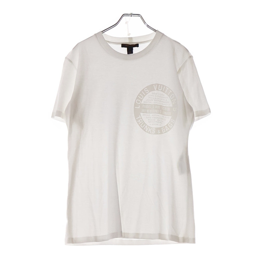 LOUIS VUITTON(ルイヴィトン) 19SS LVスタンプロゴ プリント クルーネック 半袖Tシャツ カットソー ホワイト RW191W DMF FGTS15