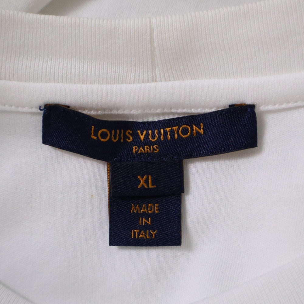 LOUIS VUITTON(ルイヴィトン) 19SS LVスタンプロゴ プリント クルーネック 半袖Tシャツ カットソー ホワイト RW191W DMF FGTS15