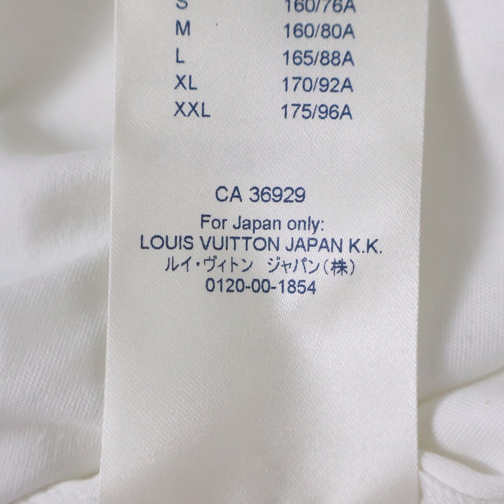 LOUIS VUITTON(ルイヴィトン) 19SS LVスタンプロゴ プリント クルーネック 半袖Tシャツ カットソー ホワイト RW191W DMF FGTS15