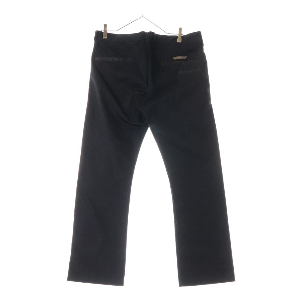 CHROME HEARTS(クロムハーツ) CHINOS レザー切替 クロスボール ボタンフライ チノパンツ ワークパンツ ブラック JVPタグ