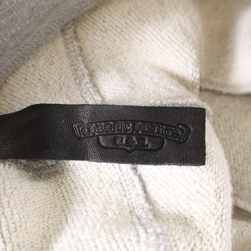 CHROME HEARTS(クロムハーツ) Y NOT CHプラス レザーパッチ ロゴ刺繍 スウェット パンツ グレー