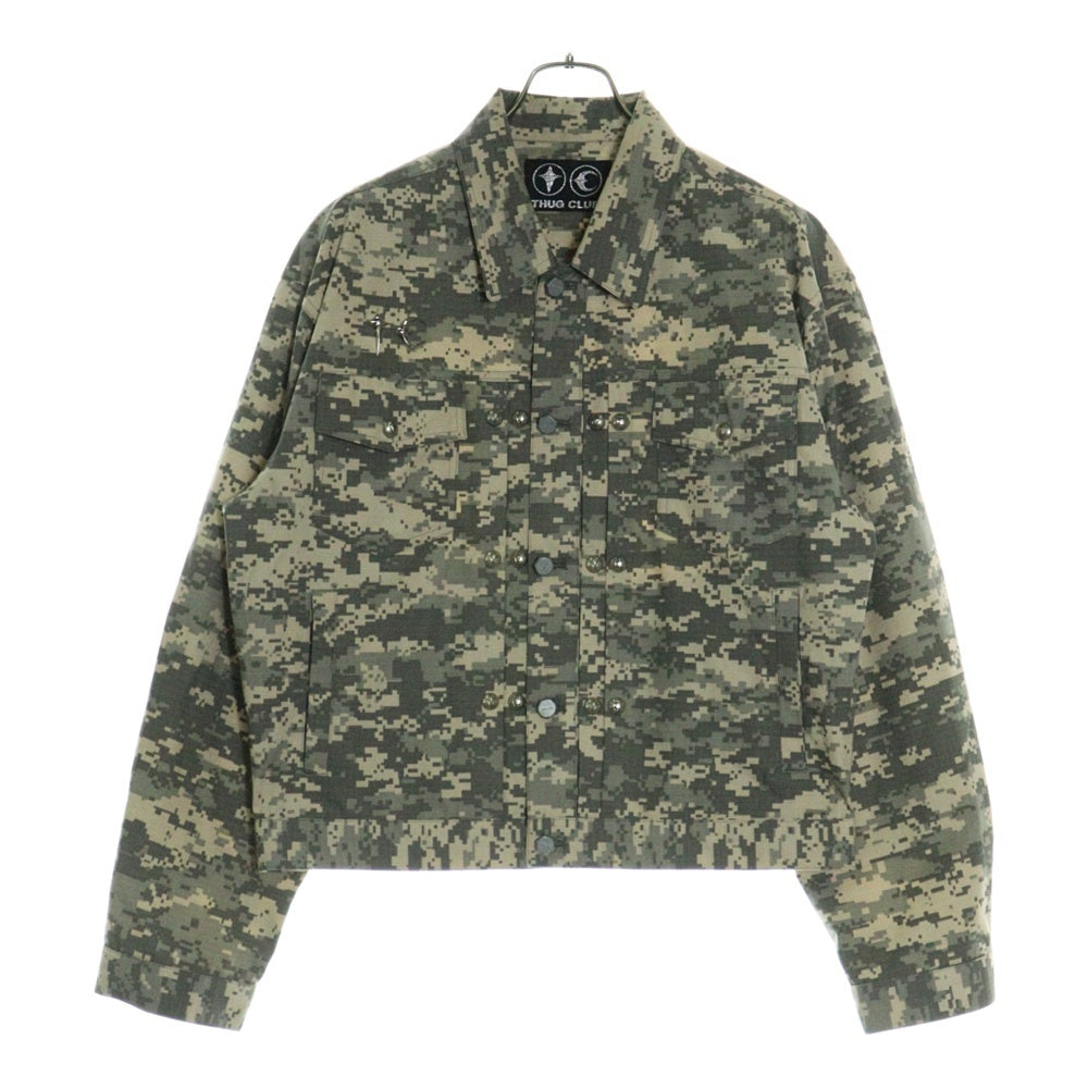 THUG CLUB(サグクラブ) 24AW TC ARMY JACKET アーミー デジタルカモ ジャケット カーキ TC24JK2702