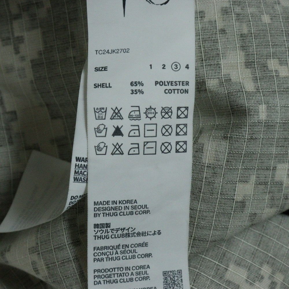 THUG CLUB(サグクラブ) 24AW TC ARMY JACKET アーミー デジタルカモ ジャケット カーキ TC24JK2702