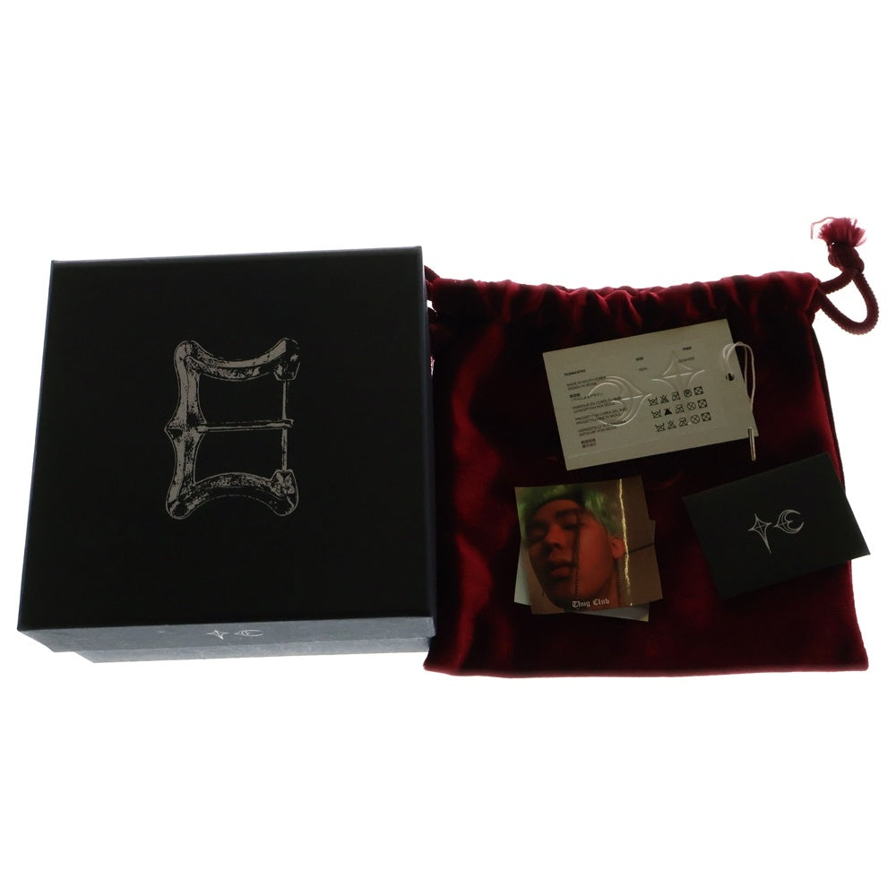 THUG CLUB(サグクラブ) 24AW DRAGON BELT スタッズ レザー ベルト ブラック TC24AC0702