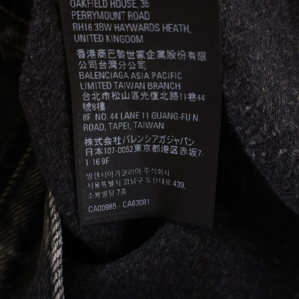 BALENCIAGA(バレンシアガ) Logo Denim Jacket ロゴ総柄 デニムジャケット ブラック 724738 TBP47