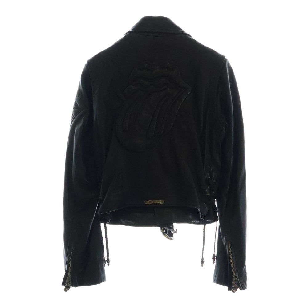 CHROME HEARTS(クロムハーツ) JJ DEAN JJディーン ローリングストーンズ ダガージップライダースレザージャケット レディース ブラック