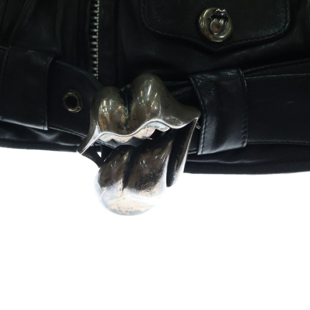 CHROME HEARTS(クロムハーツ) JJ DEAN JJディーン ローリングストーンズ ダガージップライダースレザージャケット レディース ブラック