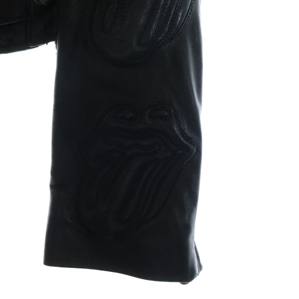 CHROME HEARTS(クロムハーツ) JJ DEAN JJディーン ローリングストーンズ ダガージップライダースレザージャケット レディース ブラック