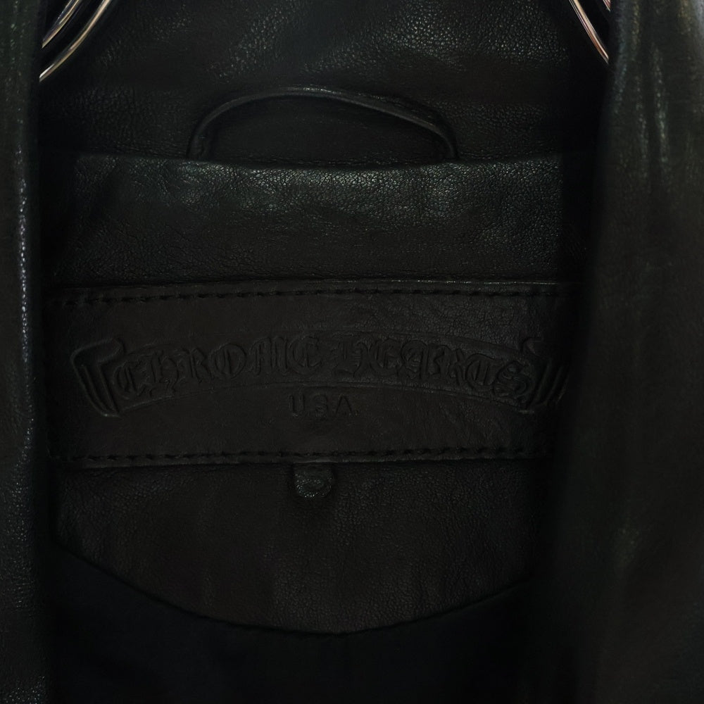 CHROME HEARTS(クロムハーツ) JJ DEAN JJディーン ローリングストーンズ ダガージップライダースレザージャケット レディース ブラック
