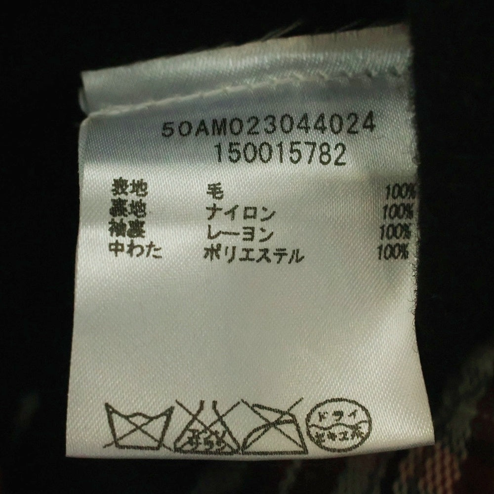 Maison Margiela 10(メゾン マルジェラ) 15AW 中綿キルティング ウール ロング ドンキーコート ブラック 50AM023044024