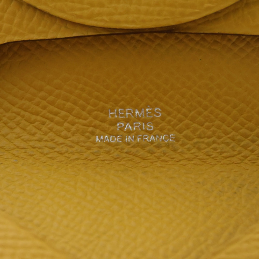 HERMES(エルメス) バスティア ヴォーエプソン レザー コインケース イエロー Y刻印