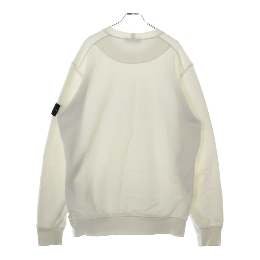 STONE ISLAND(ストーンアイランド) ガーメントダイ ワッペンロゴ クルーネックスウェットトレーナー ホワイト 791563051