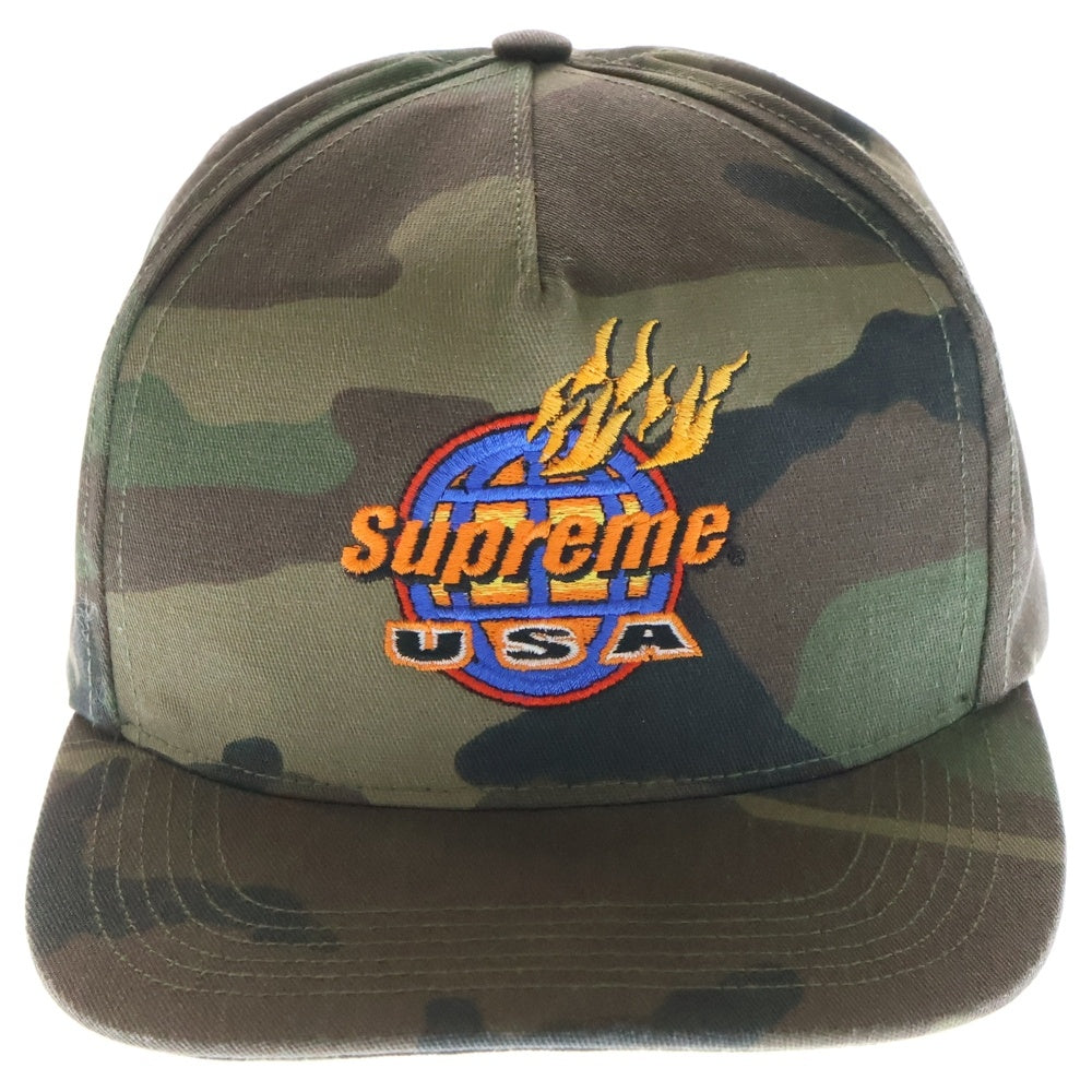 SUPREME(シュプリーム) 17AW Fire 5 Panel Cap ファイヤー 5パネル カモ キャップ カーキ