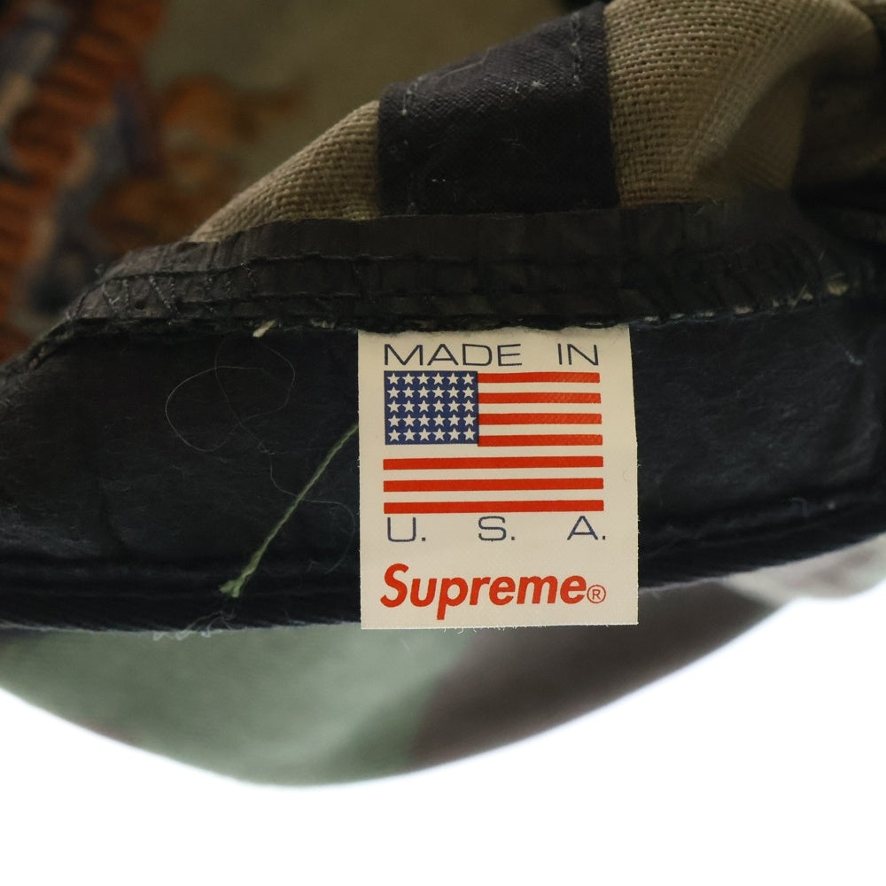 SUPREME(シュプリーム) 17AW Fire 5 Panel Cap ファイヤー 5パネル カモ キャップ カーキ