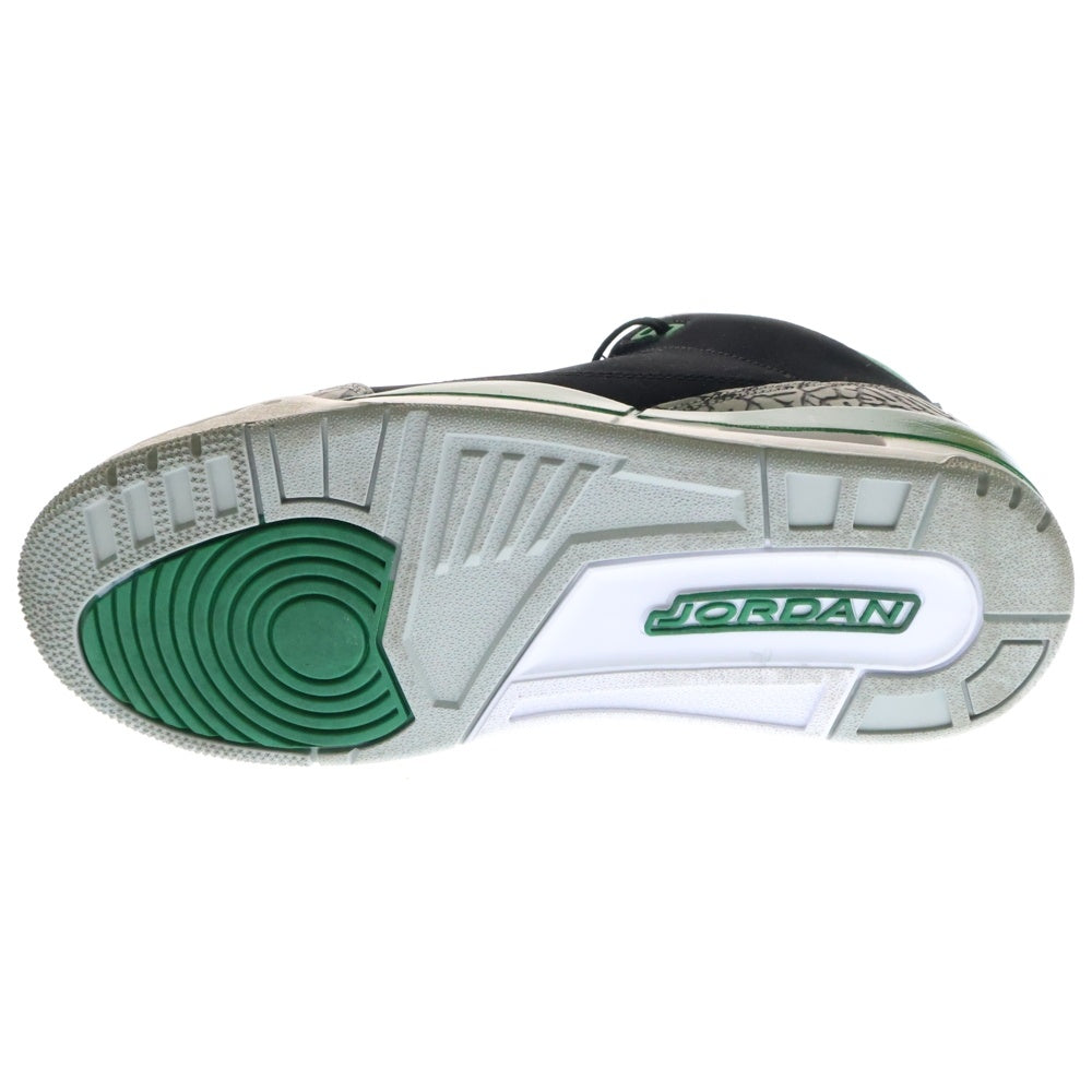 NIKE(ナイキ) AIR JORDAN 3 RETRO Pine Green エアジョーダン レトロ パイングリーン ミッドカットスニーカー ブラック/グリーンUS8/26cm CT8532-035