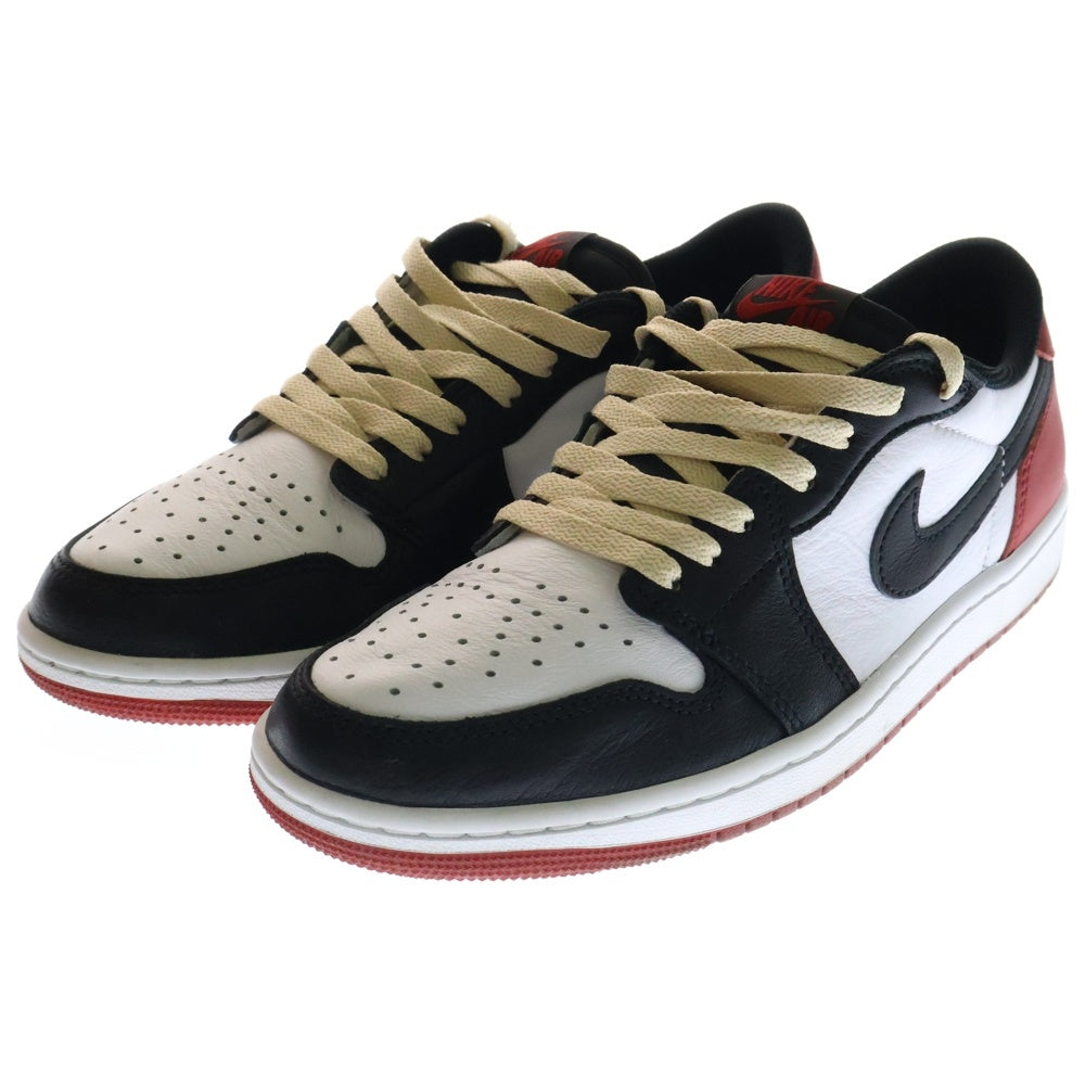 NIKE(ナイキ) AIR JORDAN 1 RETRO LOW OG BLACK TOE エアジョーダン レトロ ブラックトゥ つま黒 ローカットスニーカー US8.5/26.5cm CZ0790-106