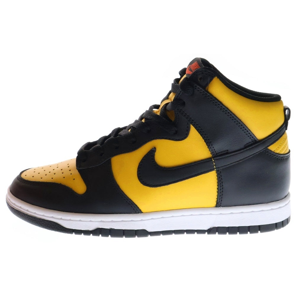 NIKE(ナイキ) DUNK HIGH RETRO UNIVERSITY GOLD AND BLACK ダンク ユニバーシティ ハイカットスニーカー イエロー/ブラック US8.5/26.5cm DD1399-700
