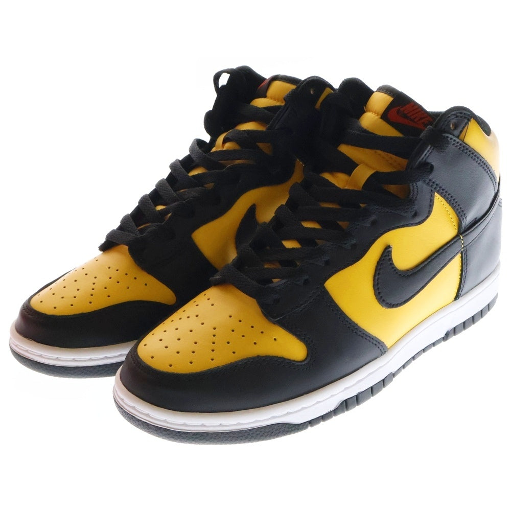 NIKE(ナイキ) DUNK HIGH RETRO UNIVERSITY GOLD AND BLACK ダンク ユニバーシティ ハイカットスニーカー イエロー/ブラック US8.5/26.5cm DD1399-700