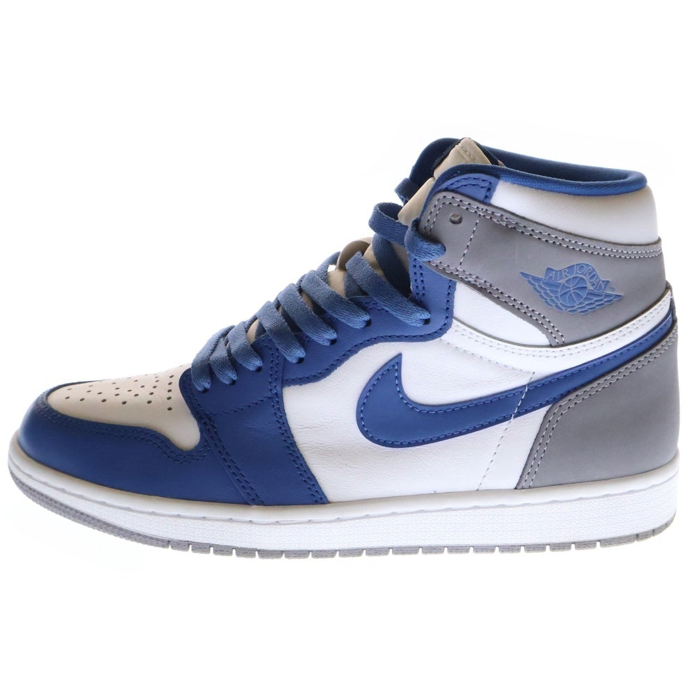 NIKE(ナイキ) AIR JORDAN 1 RETRO HIGH OG TRUE BLUE エアジョーダン トゥルーブルー ハイカットスニーカー ブルー/ホワイト US8.5/26.5cm DZ5485-410