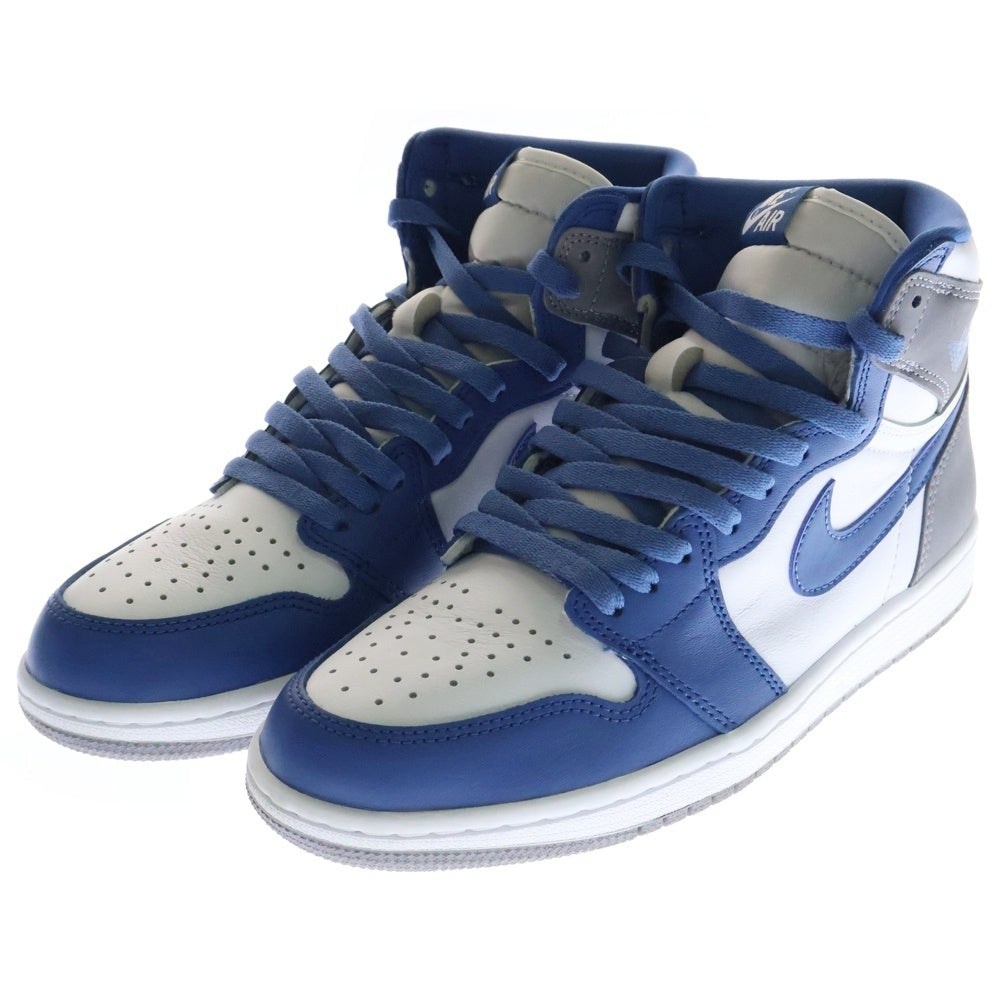 NIKE(ナイキ) AIR JORDAN 1 RETRO HIGH OG TRUE BLUE エアジョーダン トゥルーブルー ハイカットスニーカー ブルー/ホワイト US8.5/26.5cm DZ5485-410