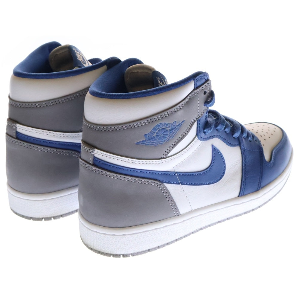 NIKE(ナイキ) AIR JORDAN 1 RETRO HIGH OG TRUE BLUE エアジョーダン トゥルーブルー ハイカットスニーカー ブルー/ホワイト US8.5/26.5cm DZ5485-410