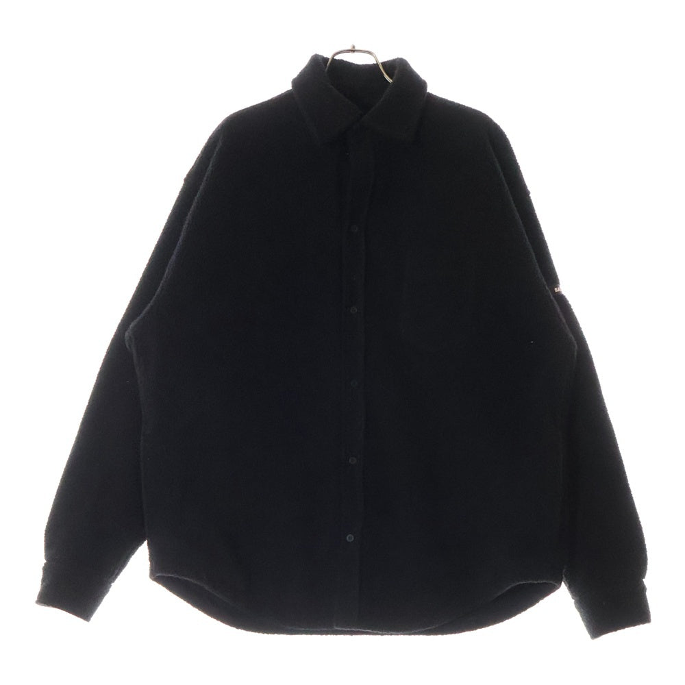 BALENCIAGA(バレンシアガ) 24AW オーバーサイズ ボタンダウン フリースシャツジャケット ブラック 805234