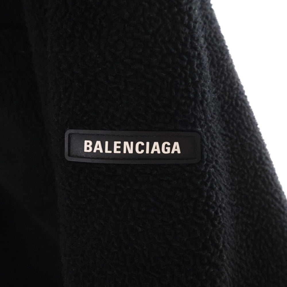 BALENCIAGA(バレンシアガ) 24AW オーバーサイズ ボタンダウン フリースシャツジャケット ブラック 805234