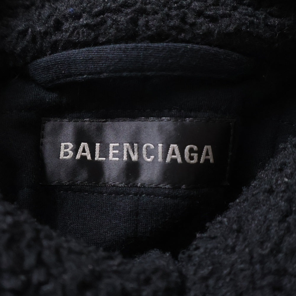 BALENCIAGA(バレンシアガ) 24AW オーバーサイズ ボタンダウン フリースシャツジャケット ブラック 805234
