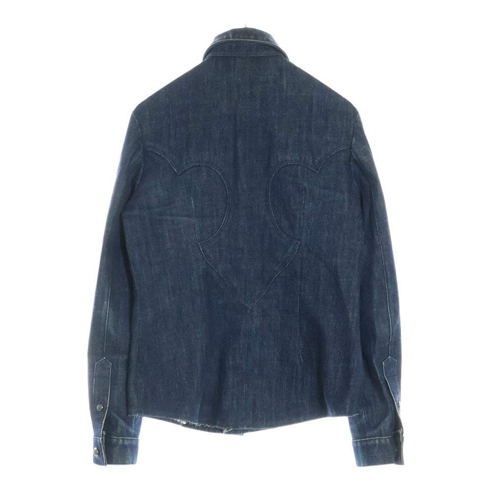 CHROME HEARTS(クロムハーツ) OLD オールド ホースシュー ボタン バック フレアニー ウエスタン デニム シャツジャケット インディゴ