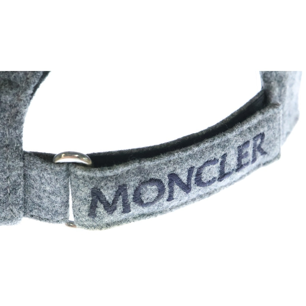 MONCLER(モンクレール) 22AW ロゴ刺繍 ウール ベースボールキャップ 帽子 グレー H20913B00027