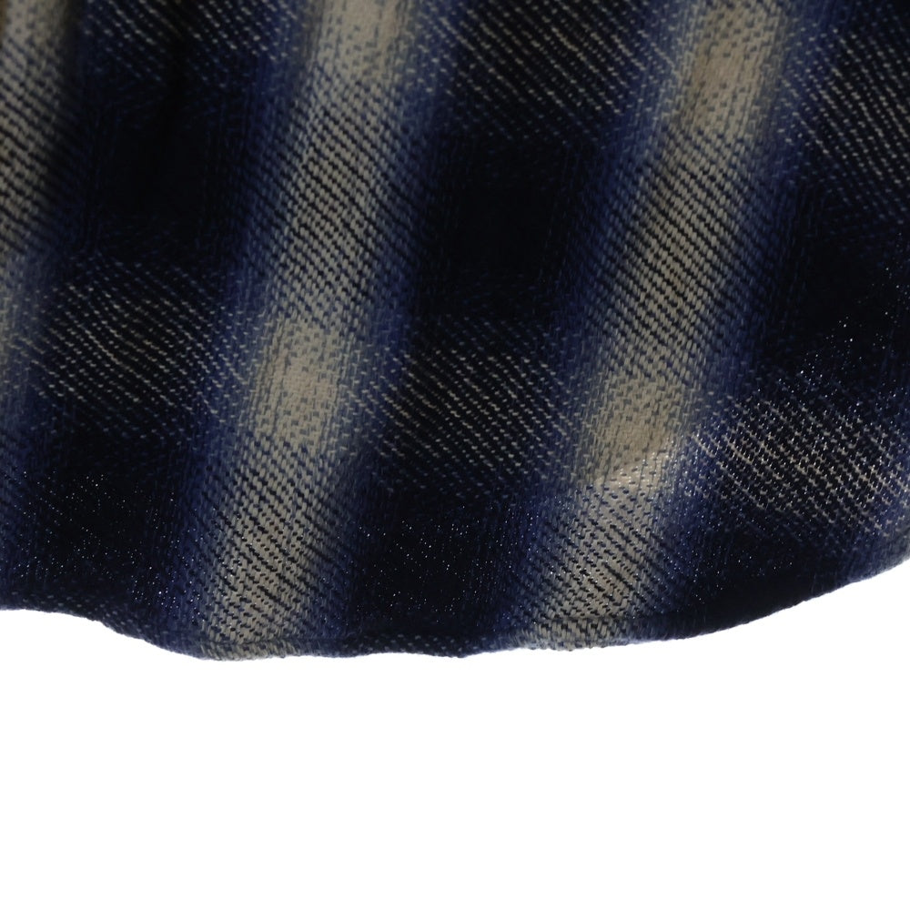 DRIES VAN NOTEN(ドリスヴァンノッテン) 21AW コットン オンブレチェック 長袖シャツ ホワイト/ブルー