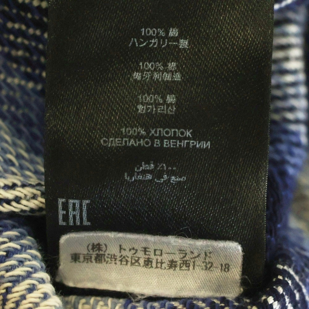 DRIES VAN NOTEN(ドリスヴァンノッテン) 21AW コットン オンブレチェック 長袖シャツ ホワイト/ブルー