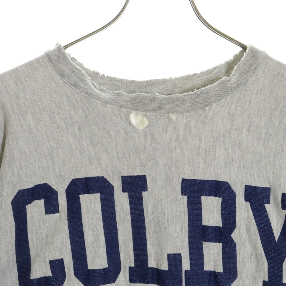 CHAMPION(チャンピオン) 80S-90S VINTAGE REVERSE WEAVE COLBY ヴィンテージ リバース ウィーブ プリント トリコタグ 後期 クルーネック スウェット トレーナー グレー