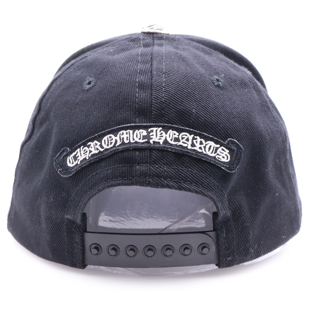CHROME HEARTS(クロムハーツ) SCROLL LABEL スクロールラベル ステッチ デニムキャップ 帽子 ブラック