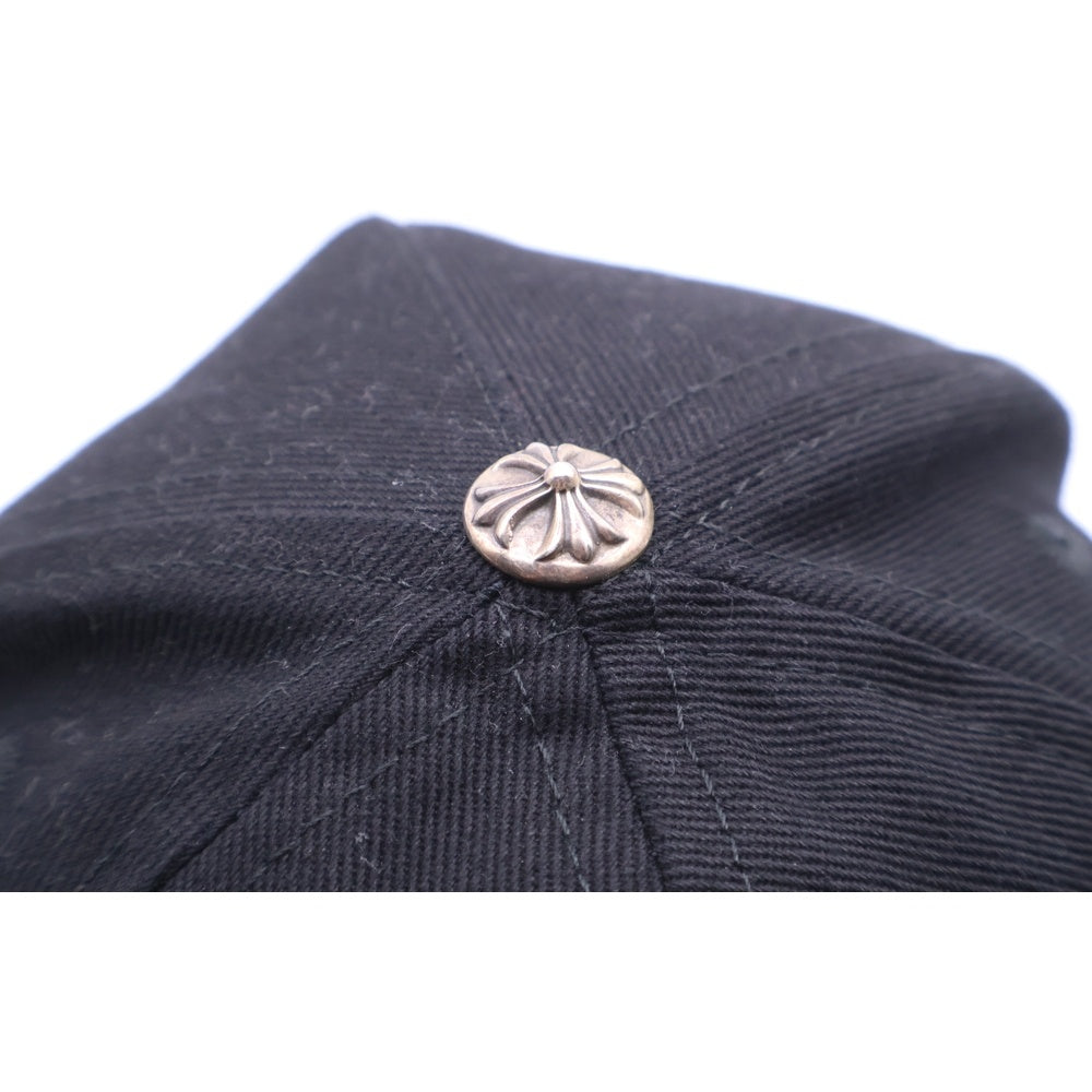 CHROME HEARTS(クロムハーツ) SCROLL LABEL スクロールラベル ステッチ デニムキャップ 帽子 ブラック