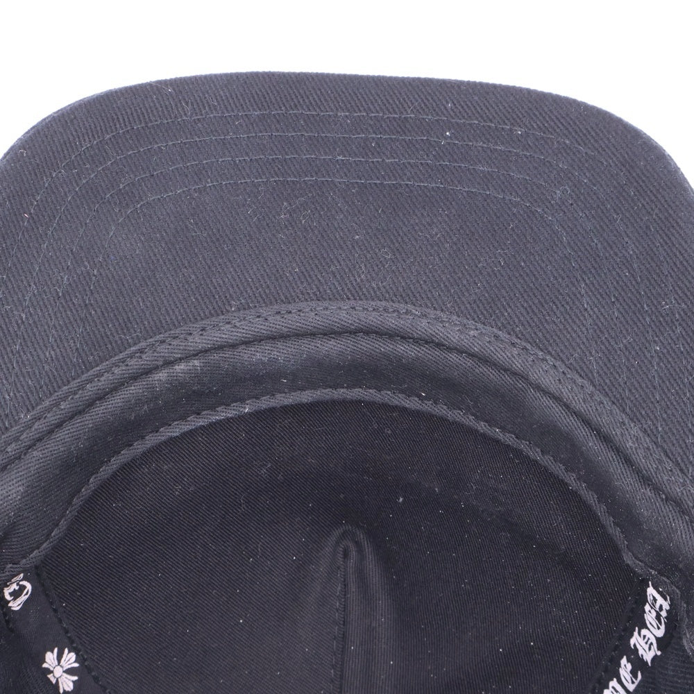 CHROME HEARTS(クロムハーツ) SCROLL LABEL スクロールラベル ステッチ デニムキャップ 帽子 ブラック