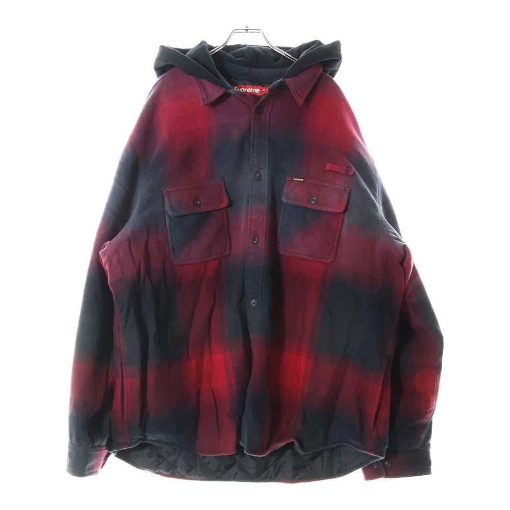 SUPREME(シュプリーム) 25SS Quilted Lined Hooded Flannel Shirt キルティングライナーフードフランネルシャツ レッド