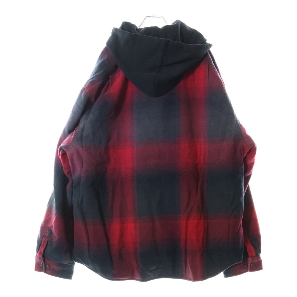 SUPREME(シュプリーム) 25SS Quilted Lined Hooded Flannel Shirt キルティングライナーフードフランネルシャツ レッド