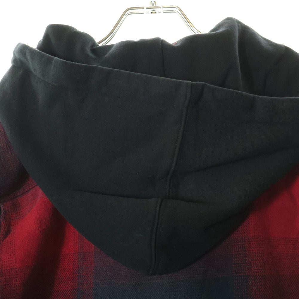 SUPREME(シュプリーム) 25SS Quilted Lined Hooded Flannel Shirt キルティングライナーフードフランネルシャツ レッド