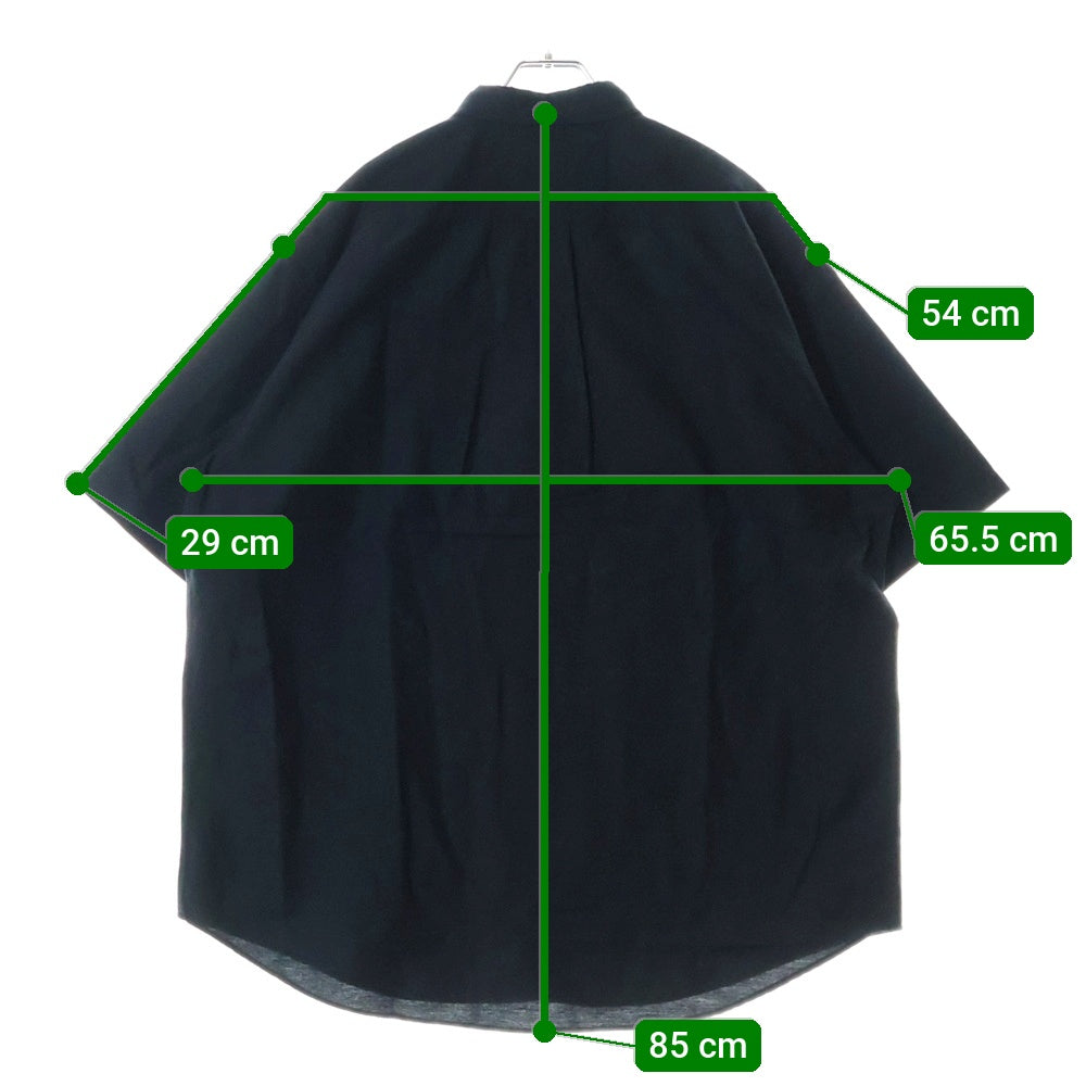 SUPREME(シュプリーム) 23AW Loose Fit Oxford shirt フロントエンブロイダリー ルーズフィット オックスフォード 半袖シャツ ブラック
