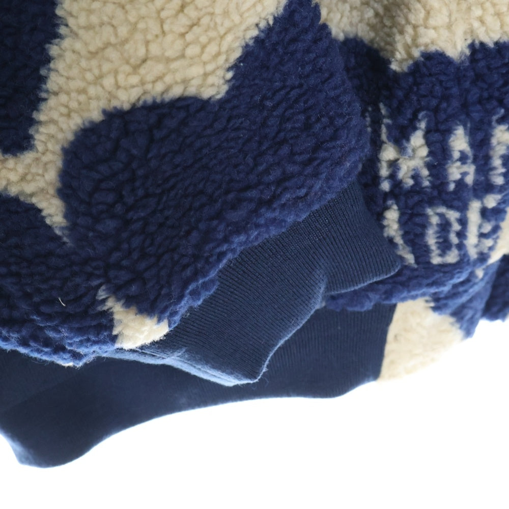 HUMAN MADE(ヒューマンメイド) 24AW HEART FLEECE JACKET ハートロゴ フリースジャケット ネイビー HM28JK040