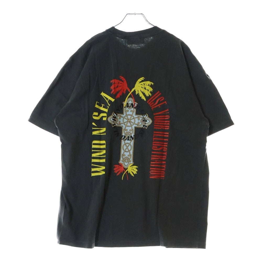 WIND AND SEA(ウィンダンシー) THRASH HERITAGE MICHELLE S/S TEE スラッシュヘリテージ ミッシェル ウォッシュ加工 半袖Tシャツ WDS-O-BND3-24-Q3-CS-05
