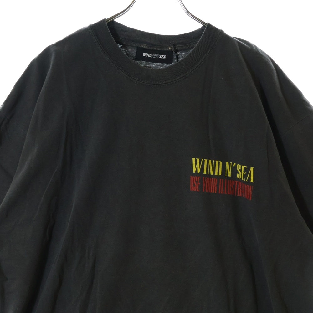 WIND AND SEA(ウィンダンシー) THRASH HERITAGE MICHELLE S/S TEE スラッシュヘリテージ ミッシェル ウォッシュ加工 半袖Tシャツ WDS-O-BND3-24-Q3-CS-05