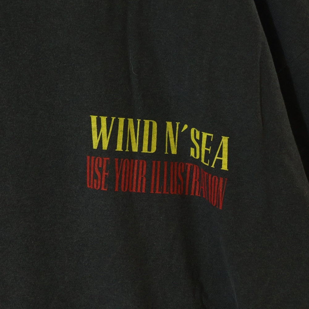 WIND AND SEA(ウィンダンシー) THRASH HERITAGE MICHELLE S/S TEE スラッシュヘリテージ ミッシェル ウォッシュ加工 半袖Tシャツ WDS-O-BND3-24-Q3-CS-05