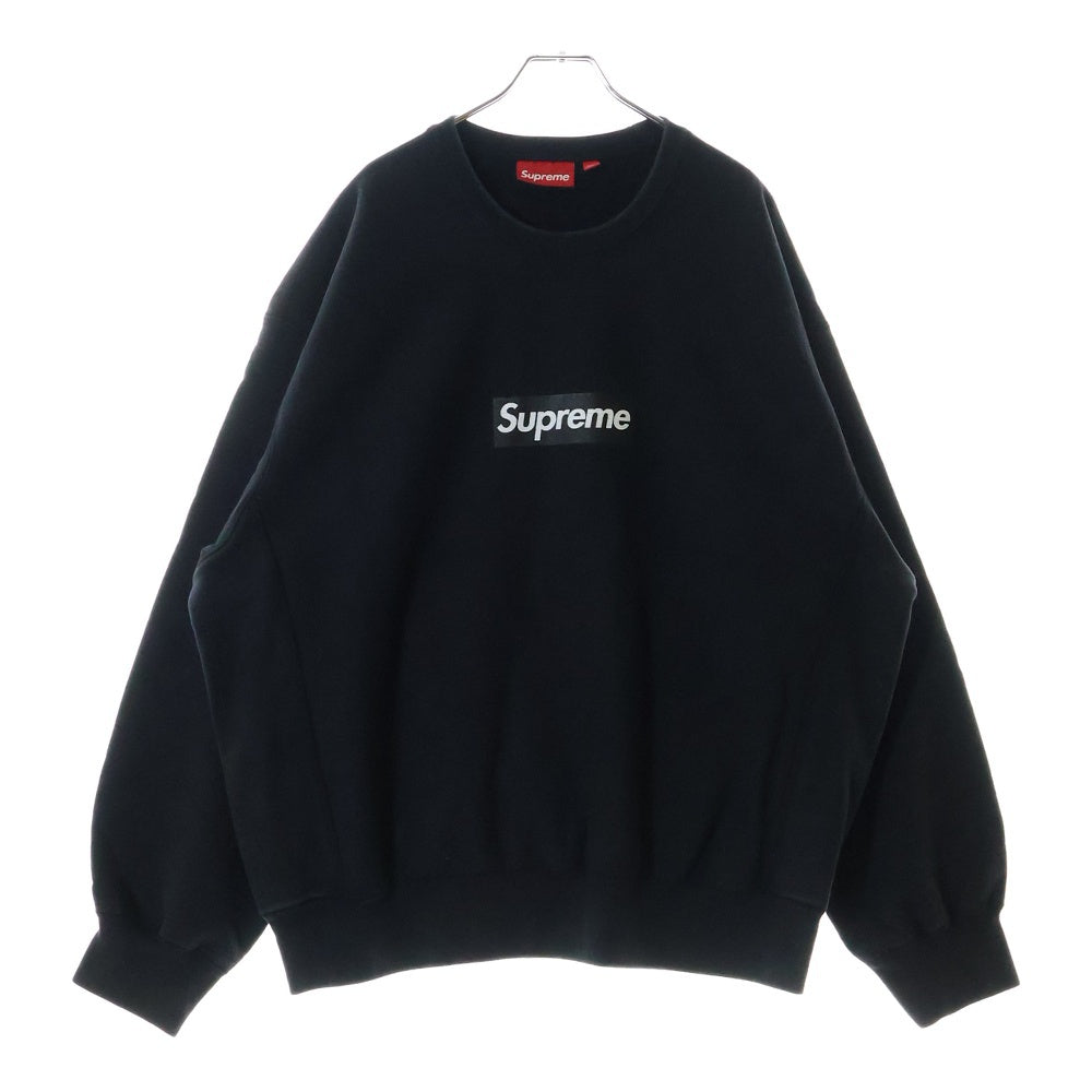 SUPREME(シュプリーム) 25SS Washed Box Logo Crewneck ウォッシュド ボックスロゴクルーネックスウェットトレーナー ブラック