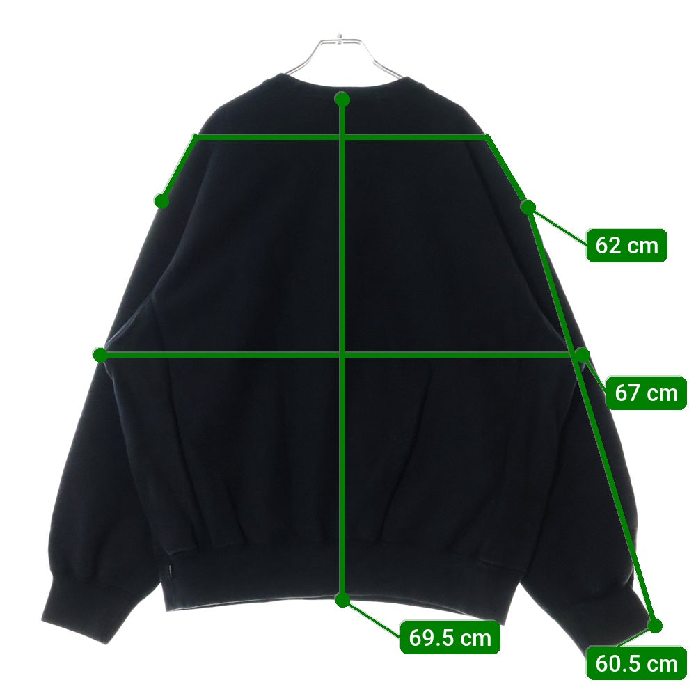 SUPREME(シュプリーム) 25SS Washed Box Logo Crewneck ウォッシュド ボックスロゴクルーネックスウェットトレーナー ブラック